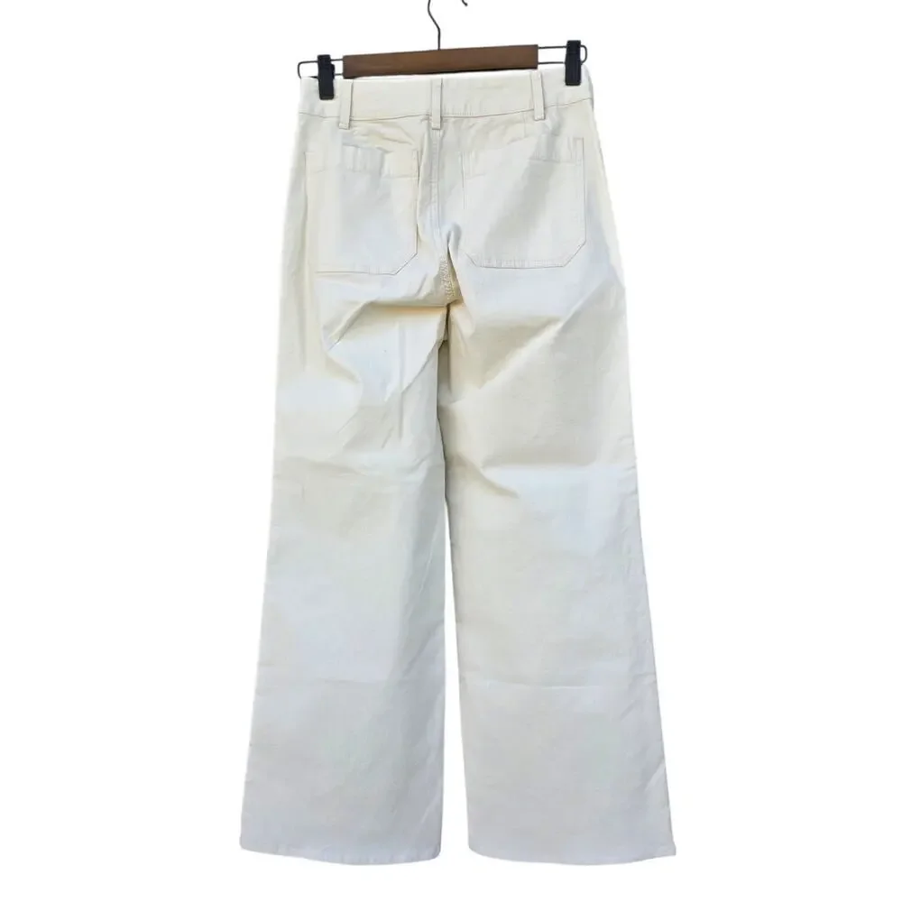 J.Crew Lizzie Wide Leg Pant Natural Ivory Size 25